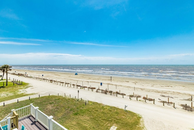 water view with a view of the beach