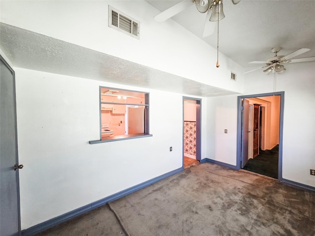 106 Jordan Ave, Cleveland, TX 77327 - spare room with visible vents, ceiling fan, carpet, and baseboards