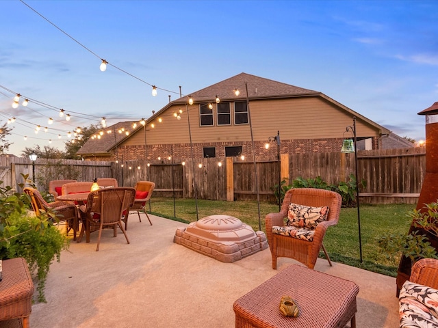 6303 Wood Creek Ln, League City, TX 77573 - view of patio with a fenced backyard and outdoor dining area