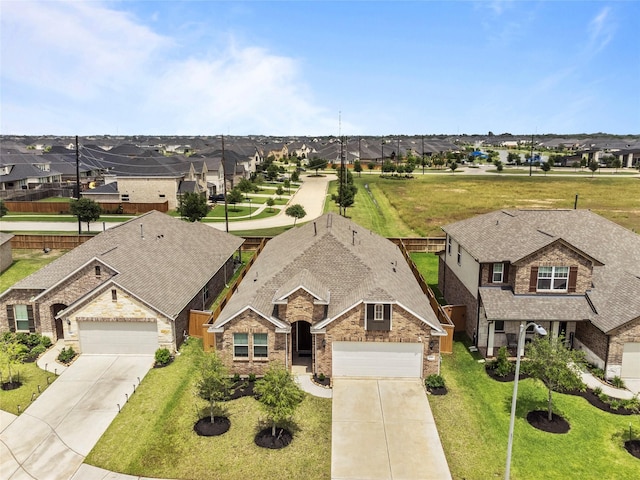 drone / aerial view with a residential view