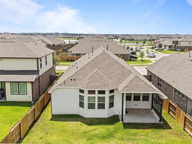 bird's eye view featuring a residential view