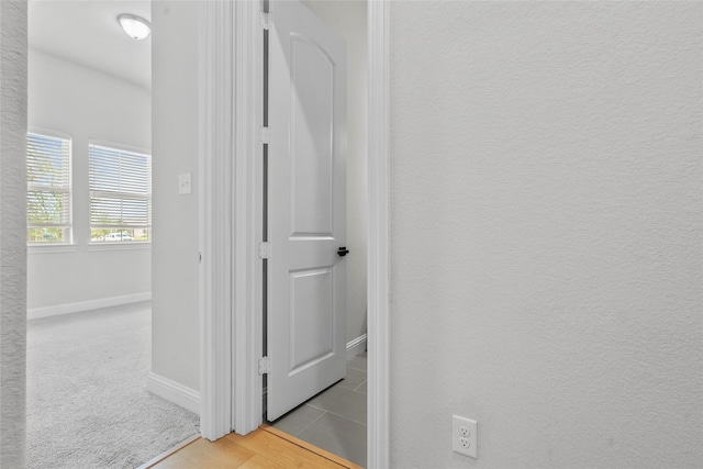 hallway with baseboards