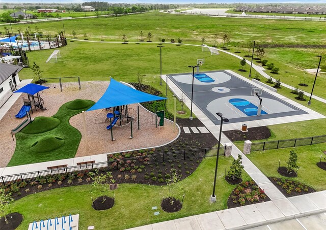 bird's eye view of a park