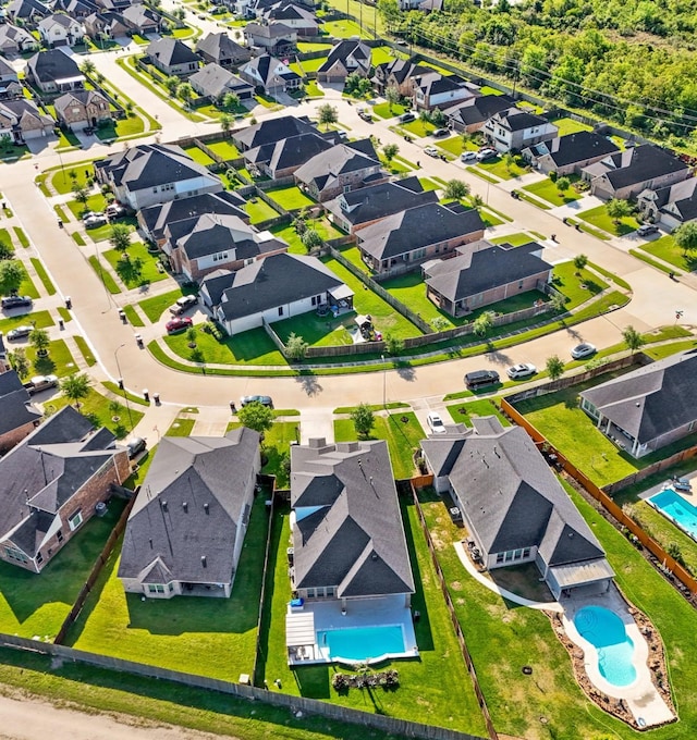 bird's eye view featuring a residential view
