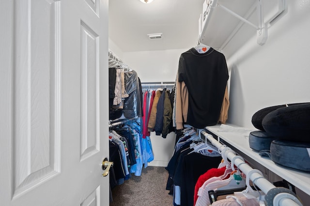 14942 Gray Ridge Dr, Houston, TX 77082 - walk in closet featuring visible vents and carpet flooring