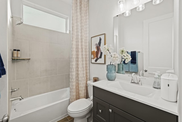 500 Dove Meadow Ln, Katy, TX 77493 - full bath featuring vanity, toilet, and shower / bath combo with shower curtain