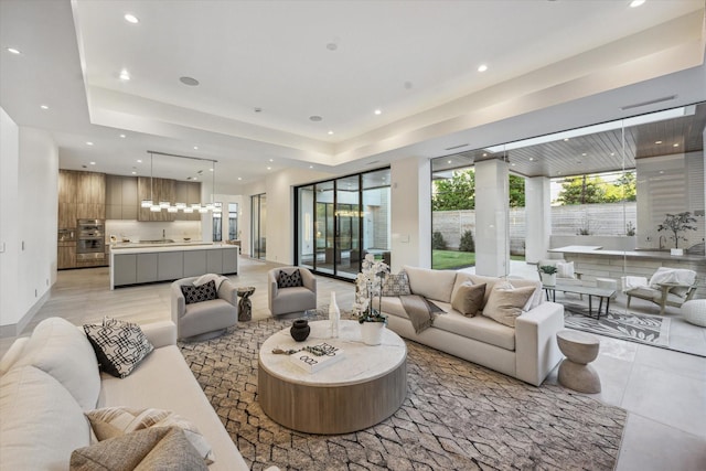 310 E Cowan Dr, Houston, TX 77007 - living room with a tray ceiling and recessed lighting