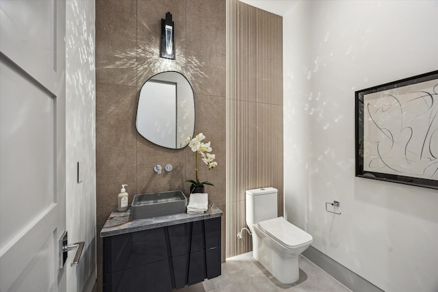 310 E Cowan Dr, Houston, TX 77007 - half bathroom featuring toilet and tile patterned flooring