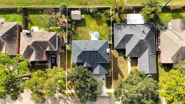 aerial view with a residential view