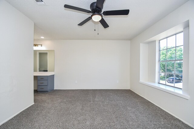 19918 Burle Oak Dr, Humble, TX 77346 - unfurnished bedroom with baseboards, recessed lighting, carpet flooring, a ceiling fan, and visible vents