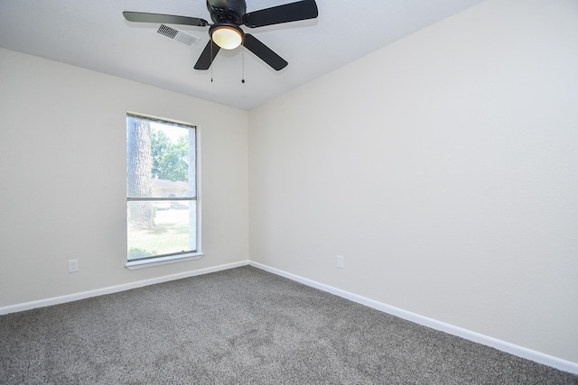 19919 Burle Oak Dr, Humble, TX 77346 - carpeted empty room featuring visible vents, baseboards, and ceiling fan