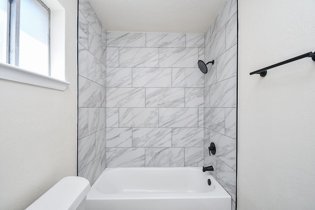 19919 Burle Oak Dr, Humble, TX 77346 - full bathroom with toilet and shower / washtub combination