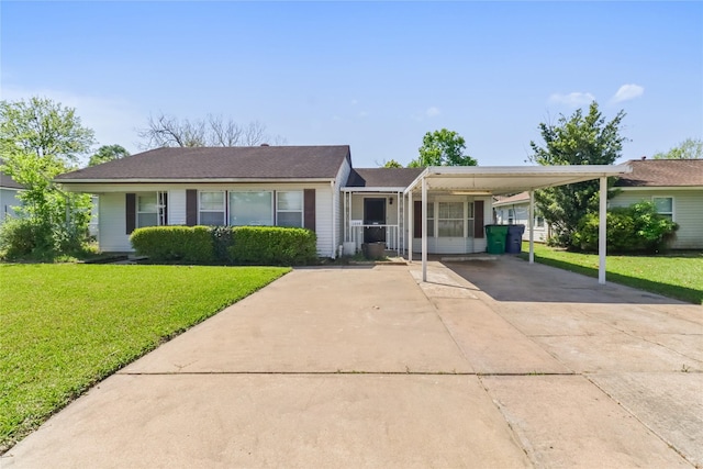 1220 San Felipe St, Angleton, TX 77515 - ranch-style home featuring concrete driveway and a front lawn