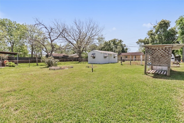 1220 San Felipe St, Angleton, TX 77515 - view of yard with a fenced backyard and an outdoor structure