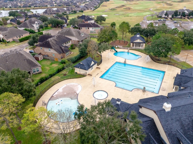 2117 Quiet Falls Ln, League City, TX 77573 - birds eye view of property featuring a residential view
