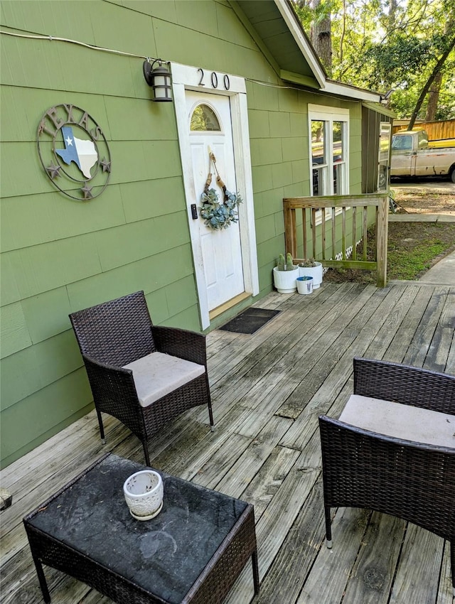 200 Commanche Rd, Conroe, TX 77316 - view of wooden deck