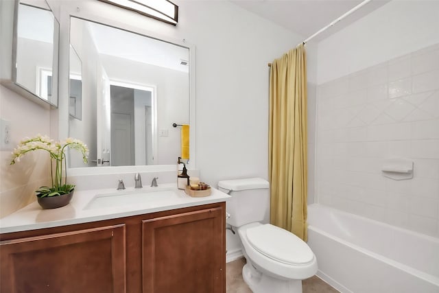 6 Whitekirk Pl, Magnolia, TX 77354 - bathroom with shower / tub combo with curtain, vanity, and toilet