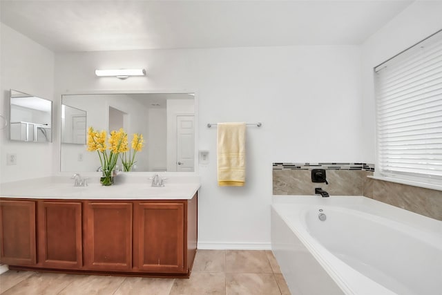 6 Whitekirk Pl, Magnolia, TX 77354 - full bath with a bath, double vanity, a sink, and baseboards