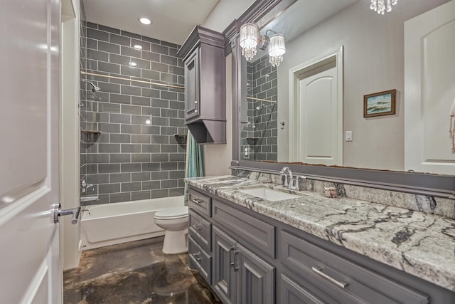 12122 Hawthorne Dr, Montgomery, TX 77356 - full bath with vanity, bathtub / shower combination, and recessed lighting