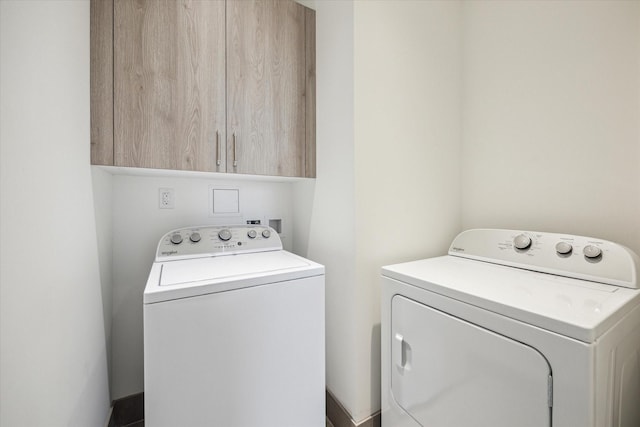 2323 W Main St Unit 603, Houston, TX 77098 - clothes washing area with cabinet space and washing machine and dryer