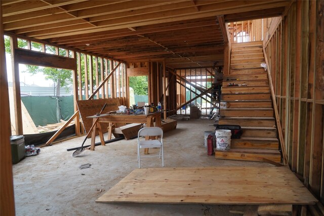 miscellaneous room with stairway