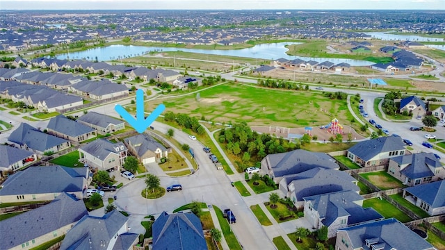 29114 Autumn Brook Dr, Fulshear, TX 77441 - bird's eye view featuring a residential view and a water view