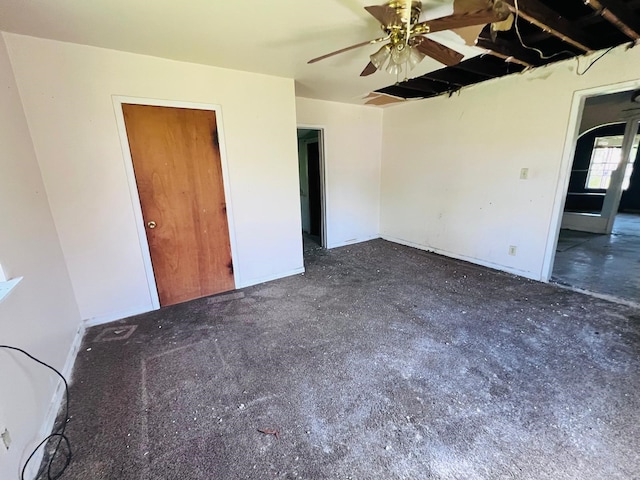 7413 W Knoll St, Houston, TX 77028 - unfurnished bedroom with a ceiling fan