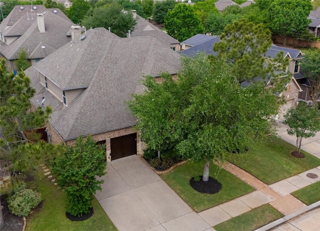 aerial view featuring a residential view