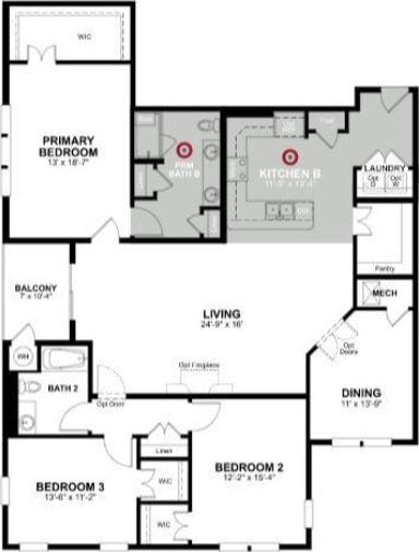 6804 Westview Dr Unit 1407, Houston, TX 77055 - floor plan