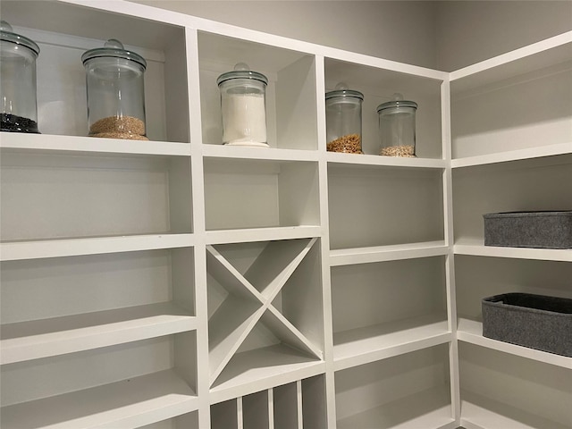 view of storage area