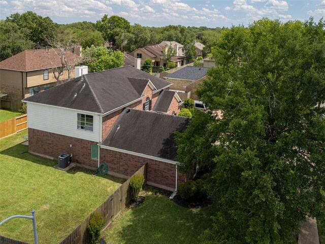 aerial view of residential area