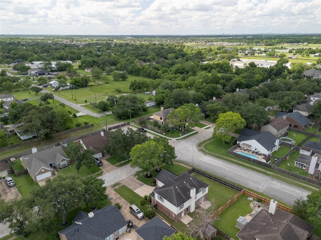aerial view of residential area