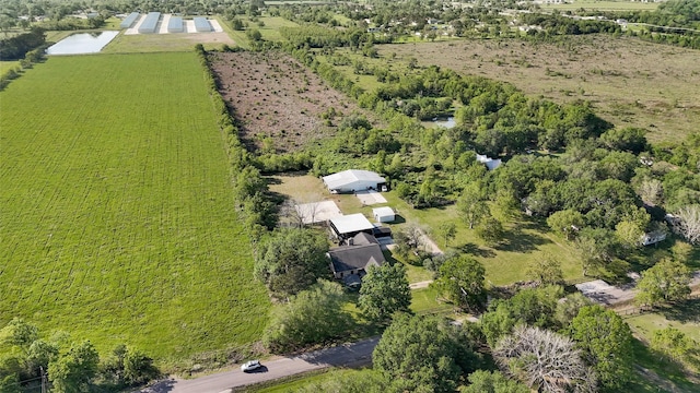bird's eye view with a rural view