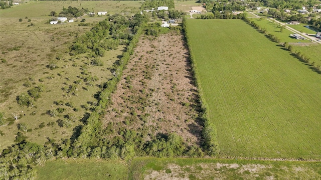 bird's eye view with a rural view