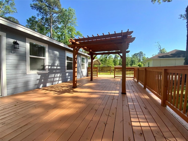 deck with a pergola