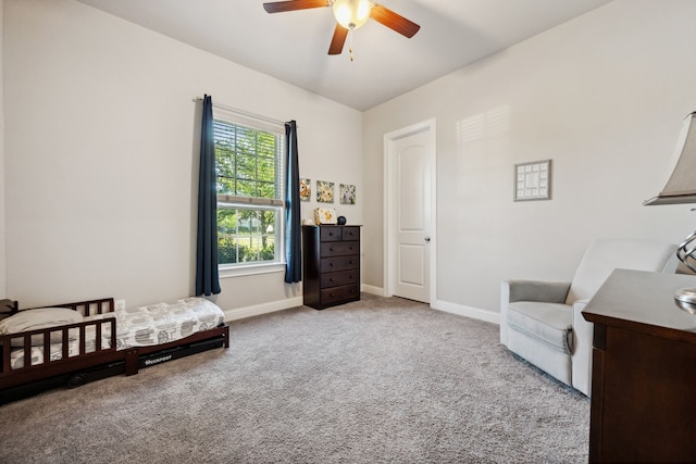 4290 Orchard Pass Dr, Spring, TX 77386 - bedroom featuring carpet flooring, baseboards, and a ceiling fan