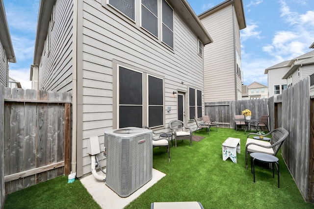 3119 Longleaf Meadows Dr, Houston, TX 77063 - back of property featuring central AC