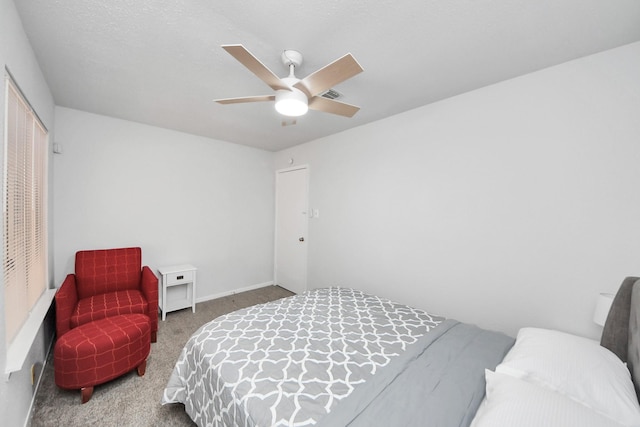 6430 Grandvale Dr, Houston, TX 77072 - bedroom with carpet flooring, visible vents, a closet, and ceiling fan