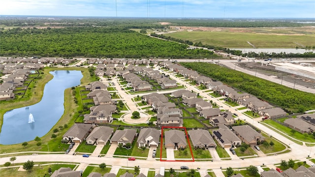 3210 Vintage View Ln, Pearland, TX 77584 - aerial view of residential area with a large body of water