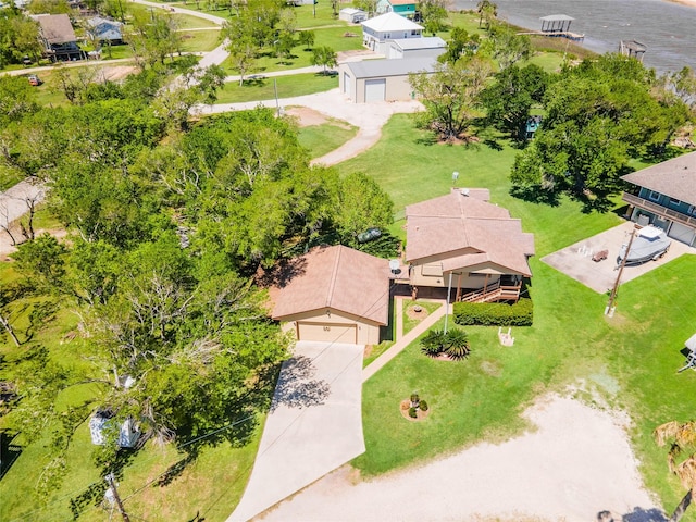 drone / aerial view with a residential view