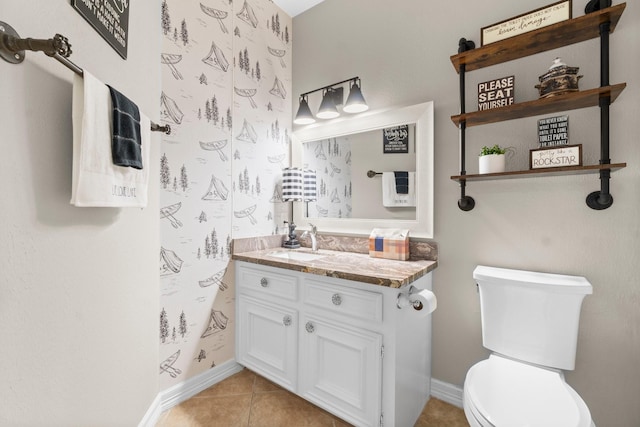 2906 Penninsula Pt, Montgomery, TX 77356 - full bathroom with vanity, tile patterned floors, and a shower with curtain
