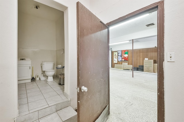 7846 Dayton St, Houston, TX 77012 - bathroom featuring toilet, tile patterned flooring, and visible vents