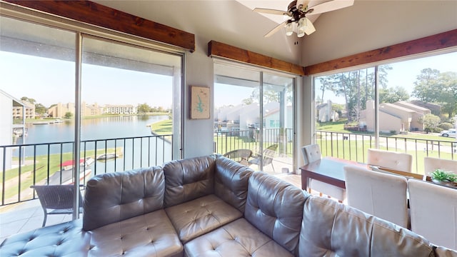12500 Melville Dr Unit 211, Montgomery, TX 77356 - sunroom featuring a water view and a residential view
