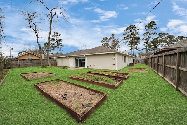 619 Shenandoah Dr, Shenandoah, TX 77381 - view of yard with a garden and a fenced backyard