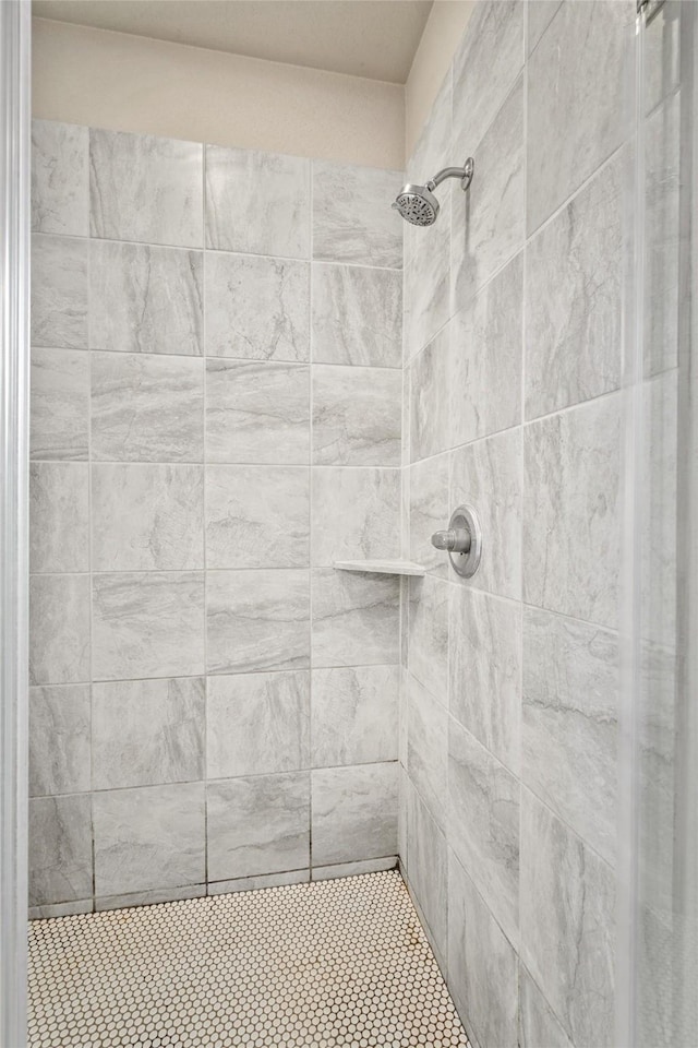 full bath featuring tiled shower