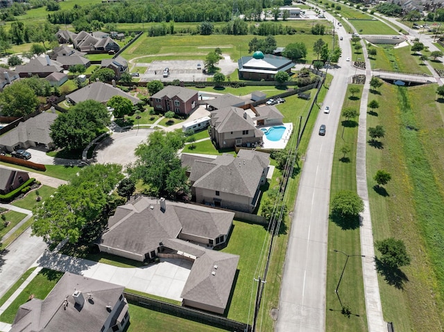 drone / aerial view with a residential view