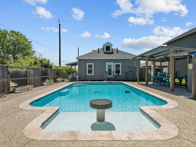 602 W 1st St, Freeport, TX 77541 - view of swimming pool with a fenced backyard