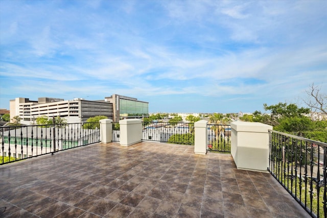 view of patio / terrace featuring a balcony