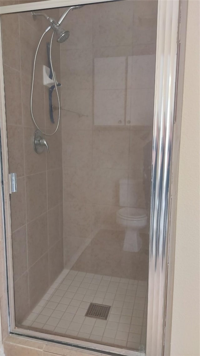 13411 Sarento Vlg, Sugar Land, TX 77498 - bathroom featuring toilet and a shower stall