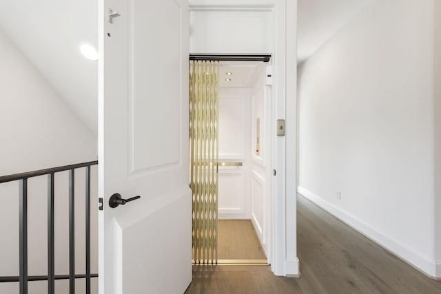 3714 Grennoch Ln, Houston, TX 77025 - corridor with wood finished floors and baseboards